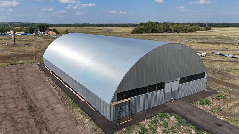 Арочные ангары с вертикальной стеной, тип B